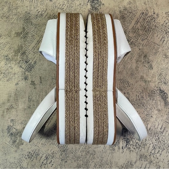 POPA WHITE  SAONA PLATFORM MENORCAN SANDALS - Picture 9 of 13